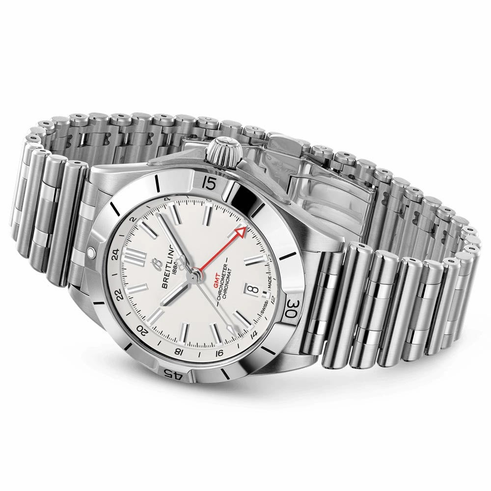 Breitling Chronomat GMT 40mm White Dial Automatic Gents Watch A32398101A1A1