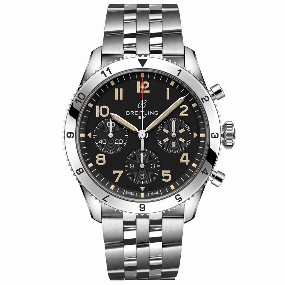 Breitling Classic AVI P-51 Mustang 42mm Black Dial Automatic Chronograph Gents Watch A233803A1B1A1