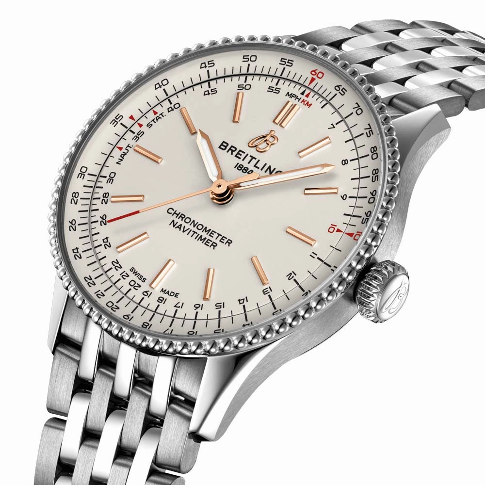 Breitling Navitimer 36mm Cream Dial Automatic Watch A17327211G1A1