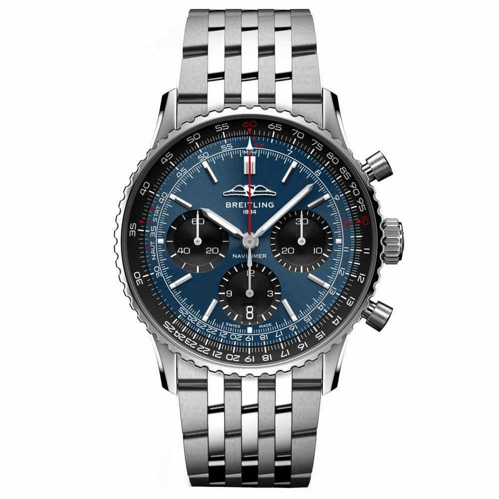 Breitling Navitimer B01 Chronograph 41mm Blue Dial Automatic Gents Watch AB0139241C1A1