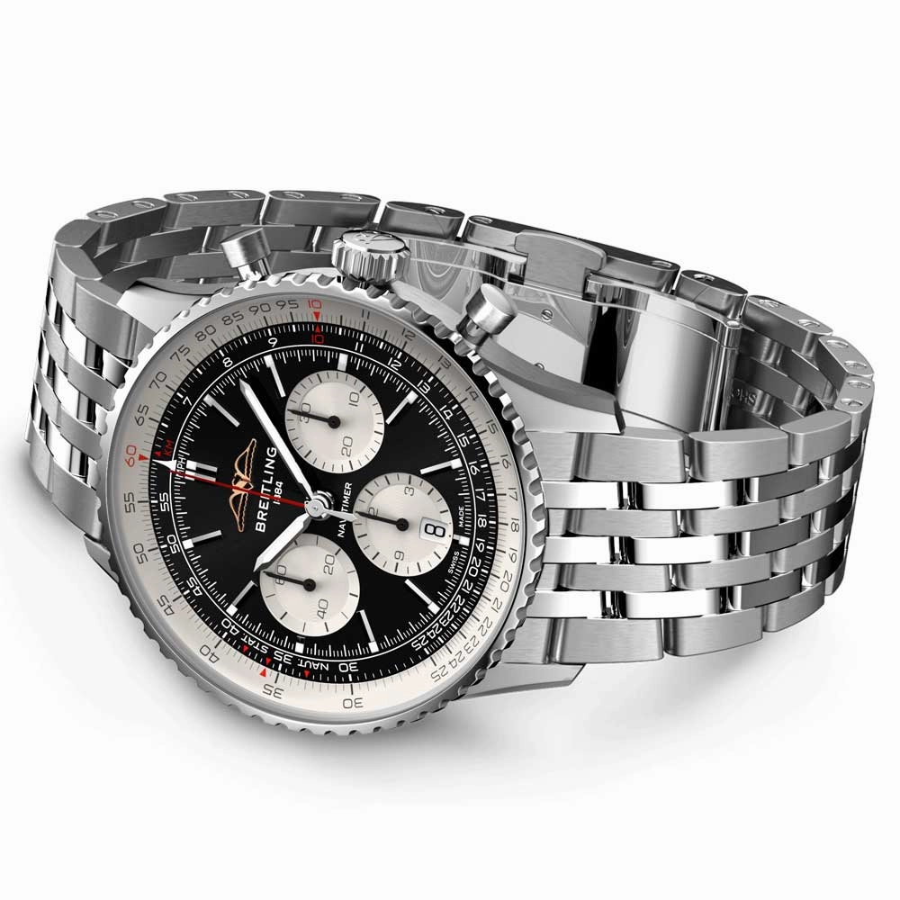 Breitling Navitimer B01 Chronograph 43mm Black Dial Automatic Gents Watch AB0138211B1A1