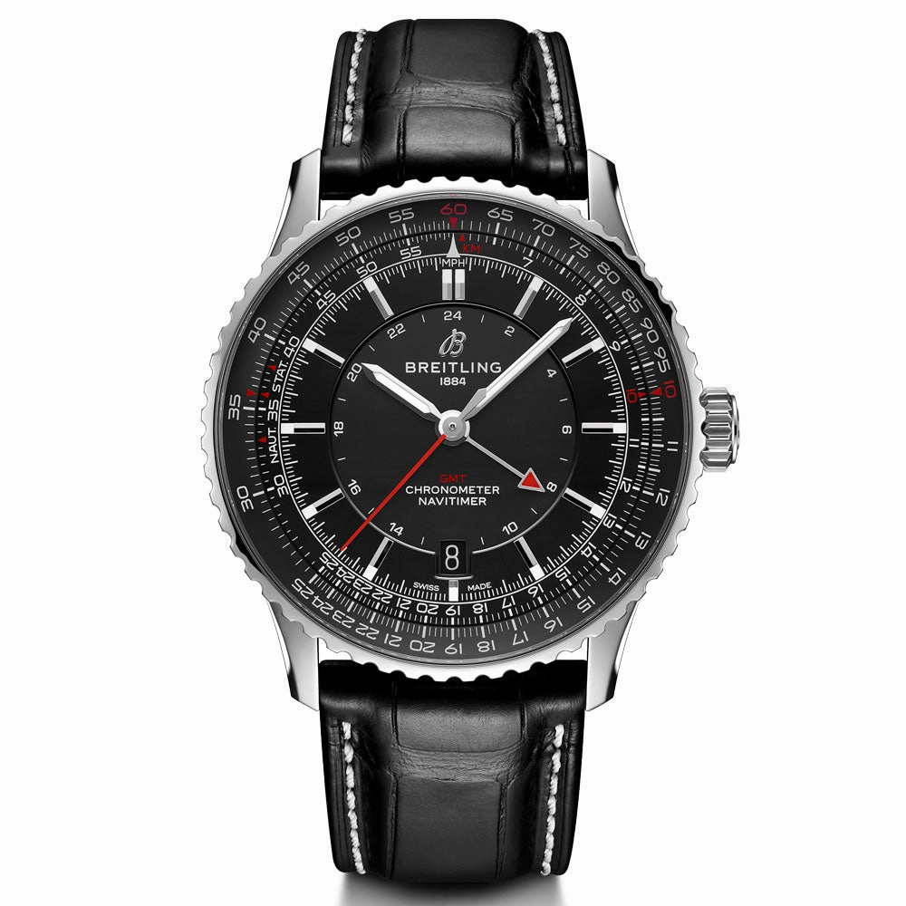 Breitling Navitimer GMT 41mm Black Dial Automatic Gents Watch A32310251B1P1