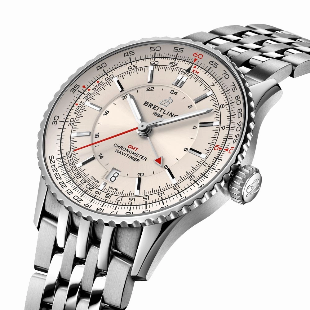 Breitling Navitimer GMT 41mm Cream Dial Automatic Gents Watch A32310211G1A1