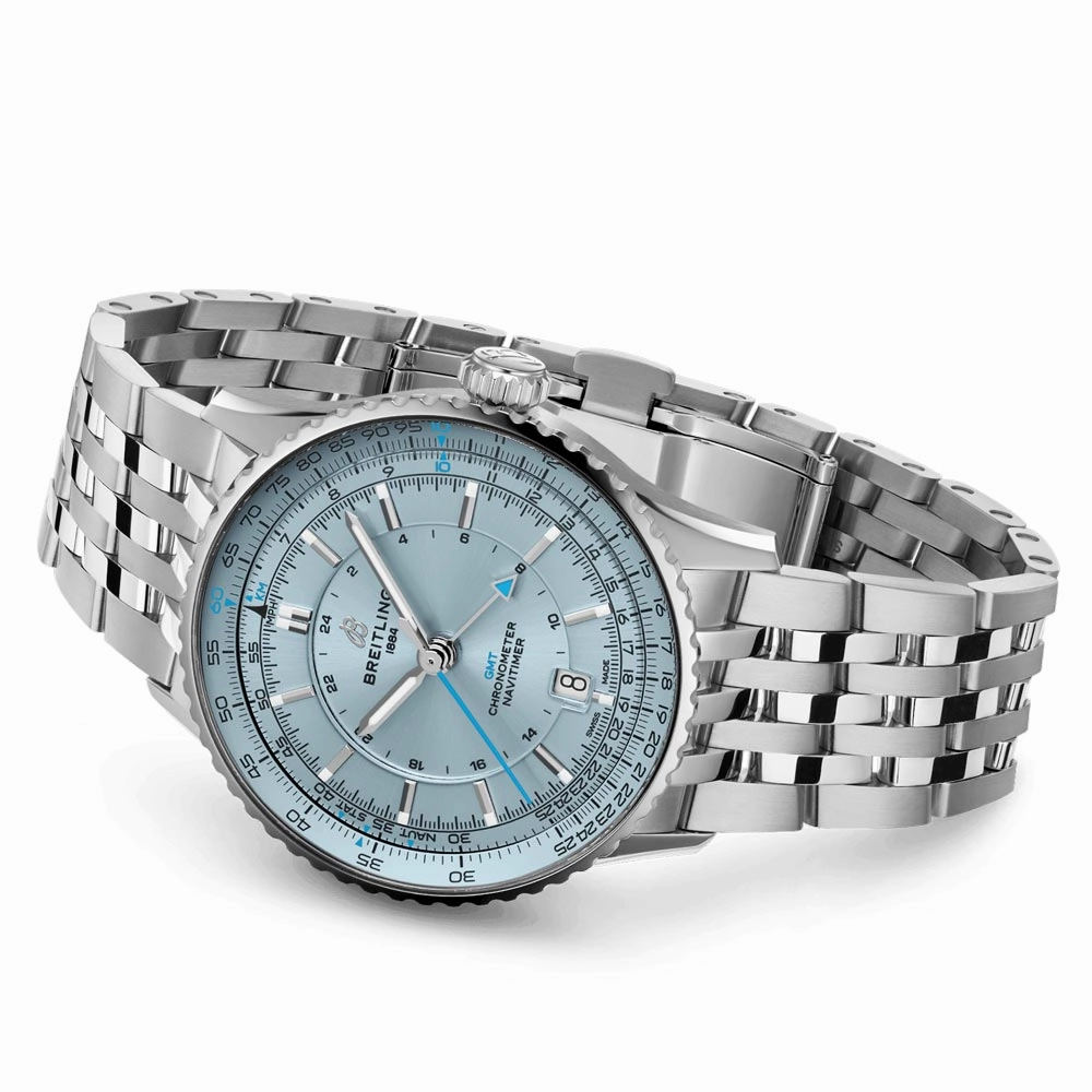 Breitling Navitimer GMT 41mm Ice Blue Dial Automatic Gents Watch A32310171C1A1