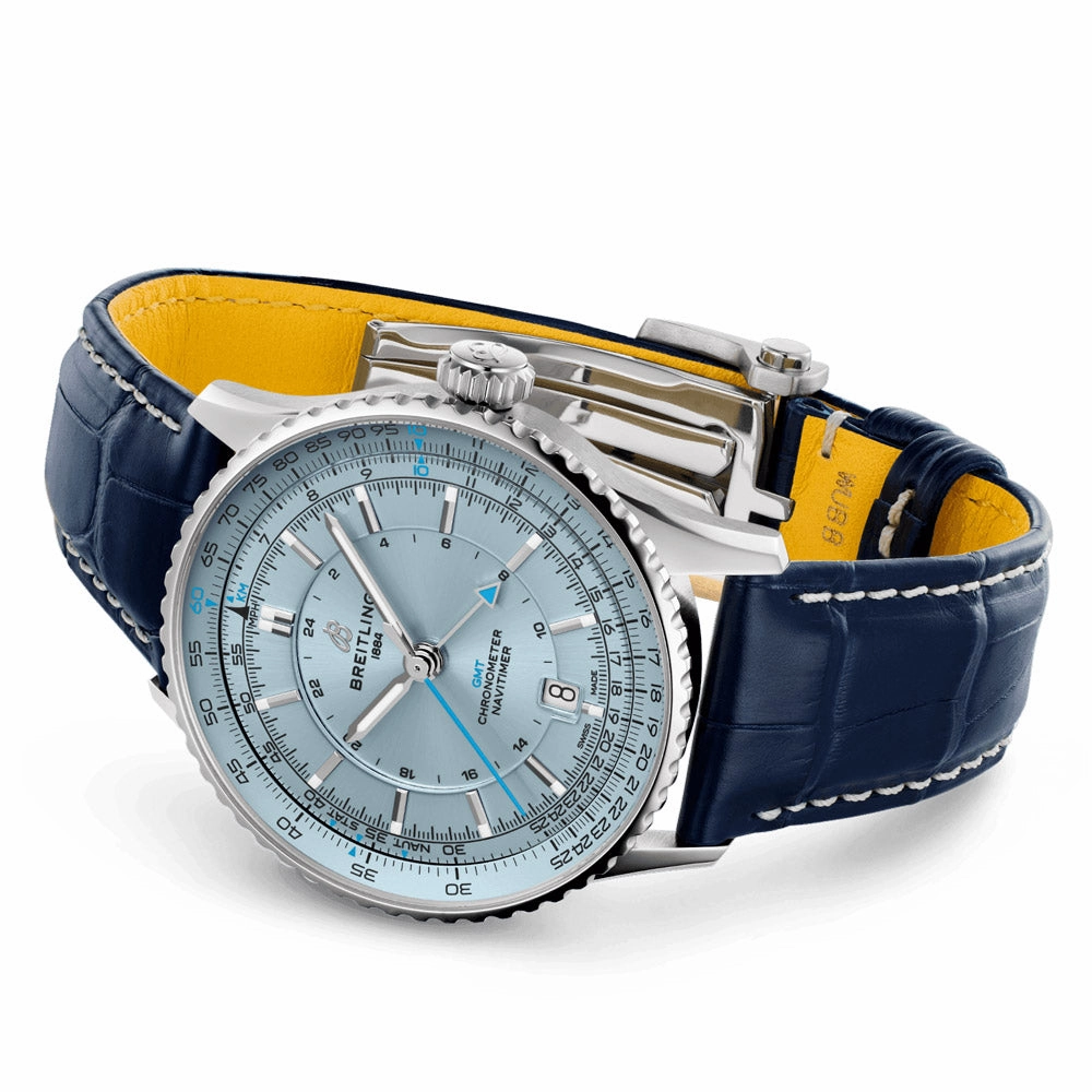 Breitling Navitimer GMT 41mm Ice Blue Dial Automatic Gents Watch A32310171C1P1
