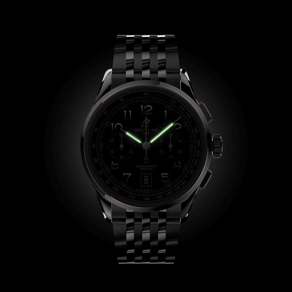 Breitling Premier B01 Chronograph 42mm Black Dial Automatic Gents Watch AB0145221B1A1