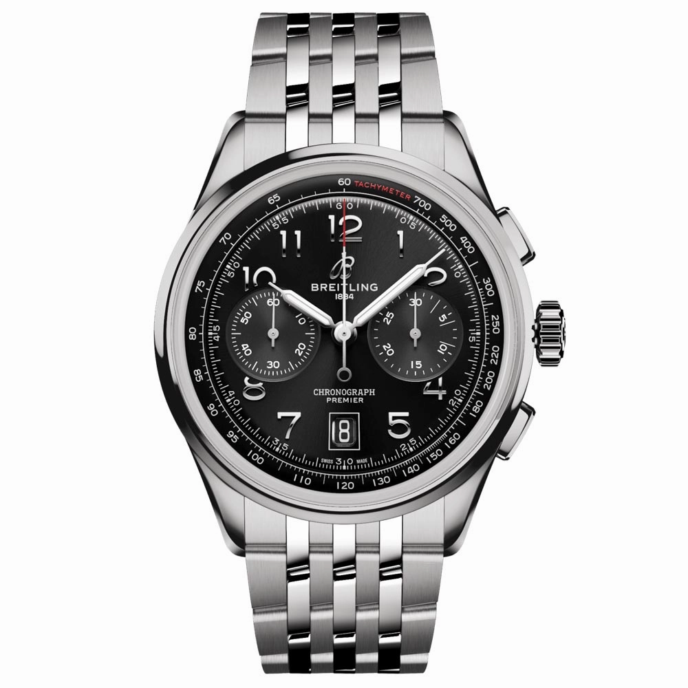 Breitling Premier B01 Chronograph 42mm Black Dial Automatic Gents Watch AB0145221B1A1