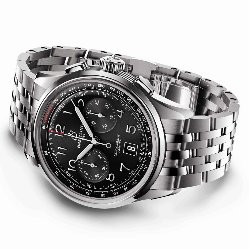 Breitling Premier B01 Chronograph 42mm Black Dial Automatic Gents Watch AB0145221B1A1