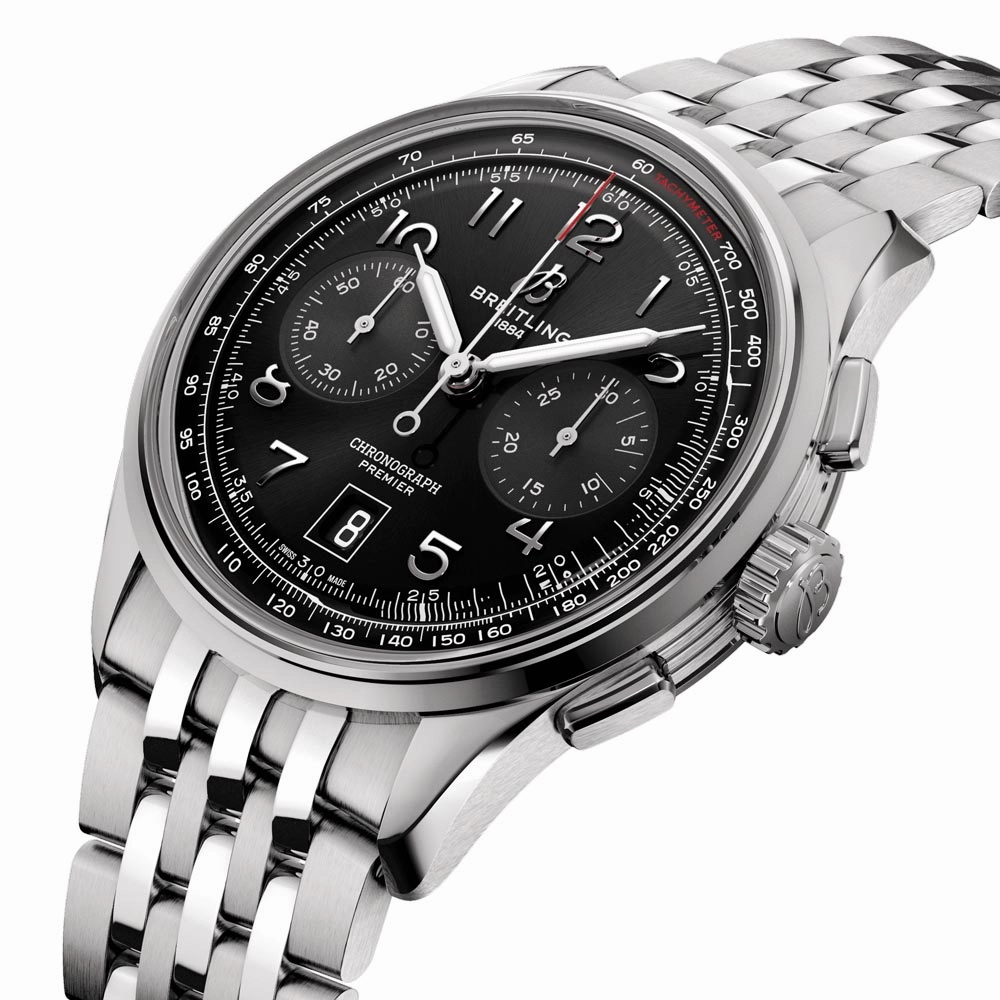 Breitling Premier B01 Chronograph 42mm Black Dial Automatic Gents Watch AB0145221B1A1