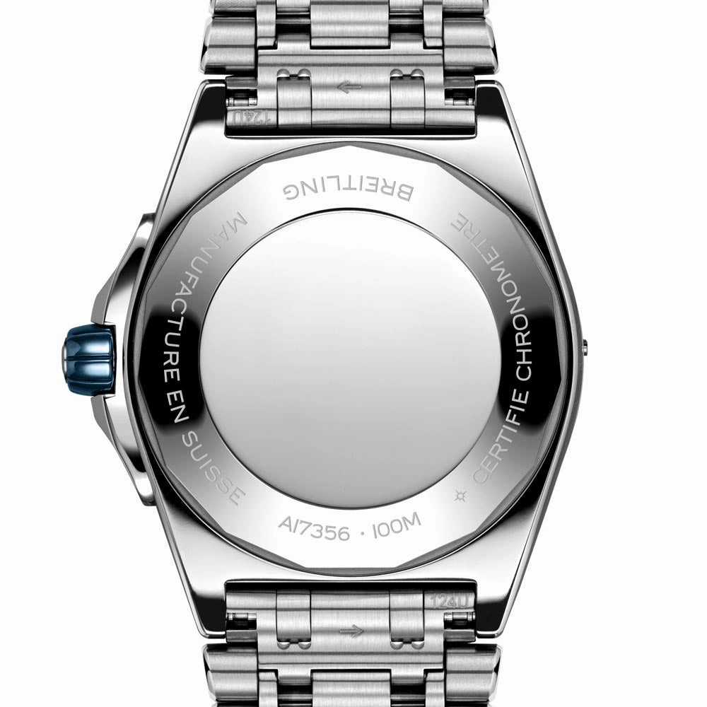 Breitling Super Chronomat 38mm Blue Dial Automatic Ladies Watch A17356531C1A1