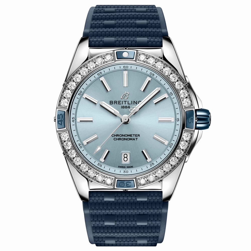 Breitling Super Chronomat 38mm Blue Dial Automatic Ladies Watch A17356531C1S1