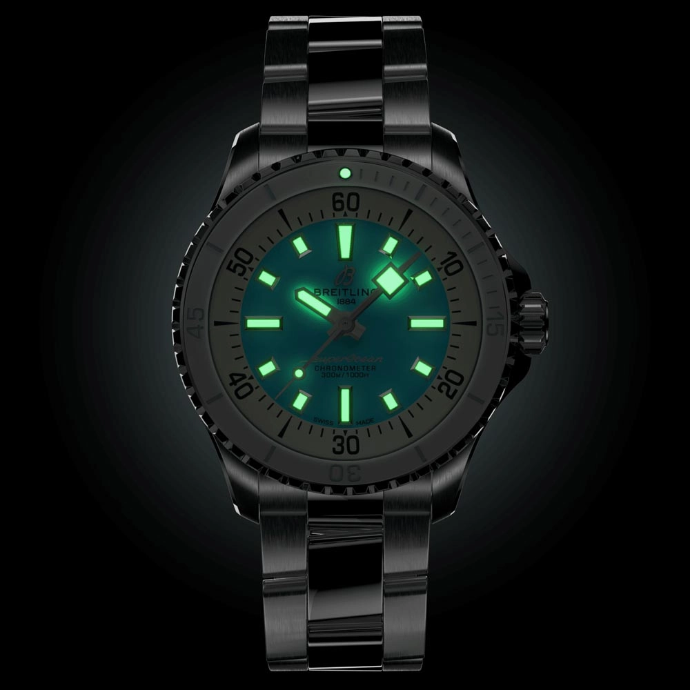 Breitling Superocean 36mm Turquoise Dial Automatic Ladies Watch A17377211C1A1