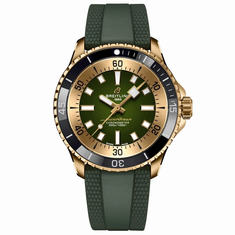 Breitling Superocean 42mm Green Dial Bronze Automatic Gents Watch N17375201L1S1