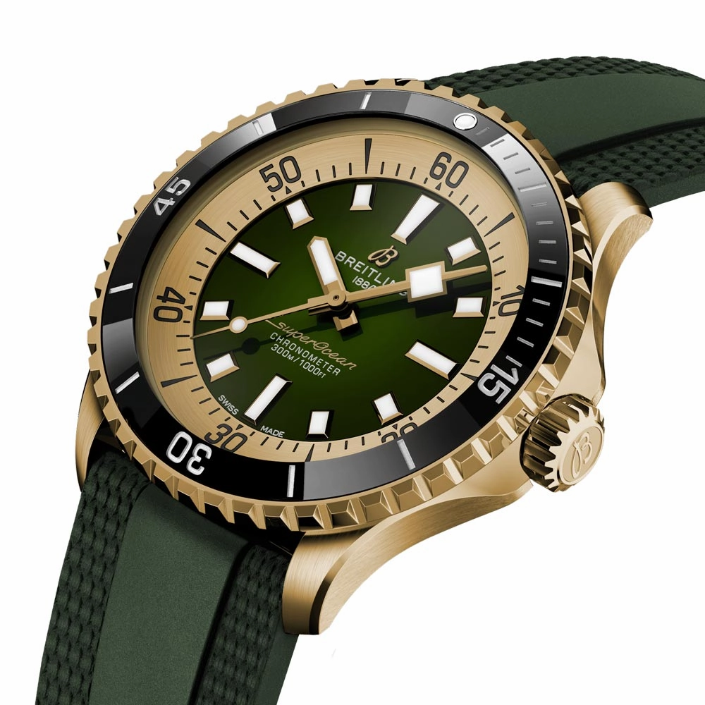 Breitling Superocean 42mm Green Dial Bronze Automatic Gents Watch N17375201L1S1