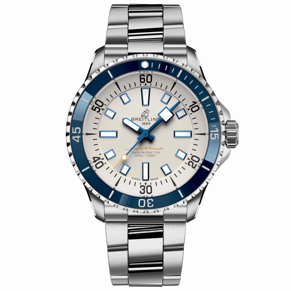 Breitling Superocean 42mm Silver Dial Automatic Gents Watch A17375E71G1A1