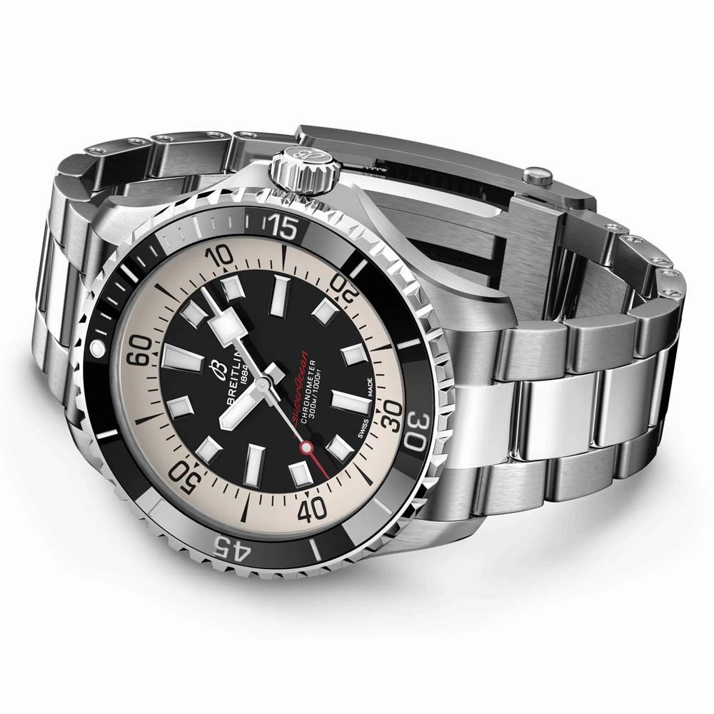 Breitling Superocean 44mm Black Dial Automatic Gents Watch A17376211B1A1