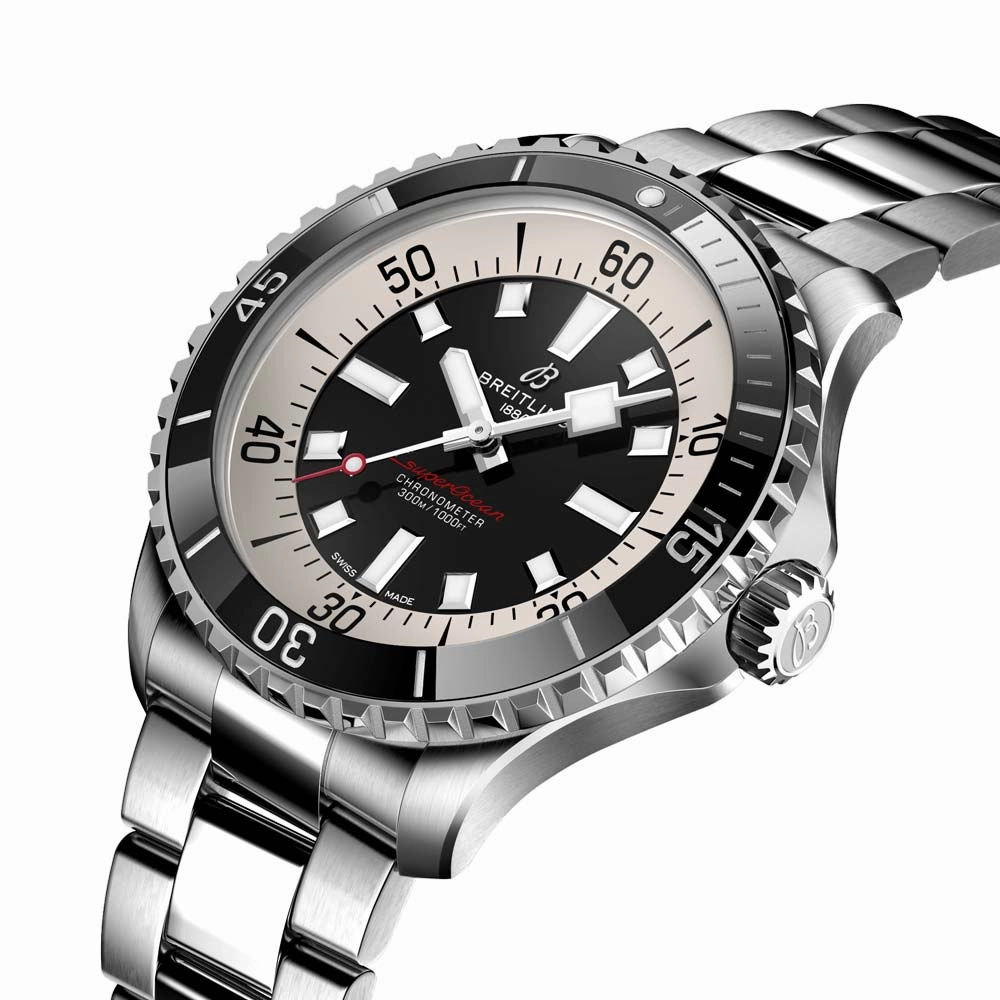 Breitling Superocean 44mm Black Dial Automatic Gents Watch A17376211B1A1