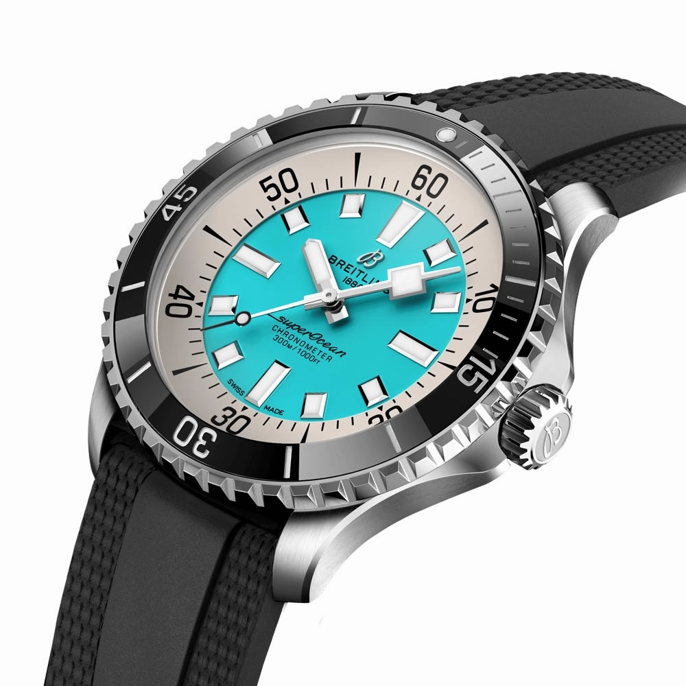 Breitling Superocean 44mm Turquoise Dial Automatic Gents Watch A17376211L2S1