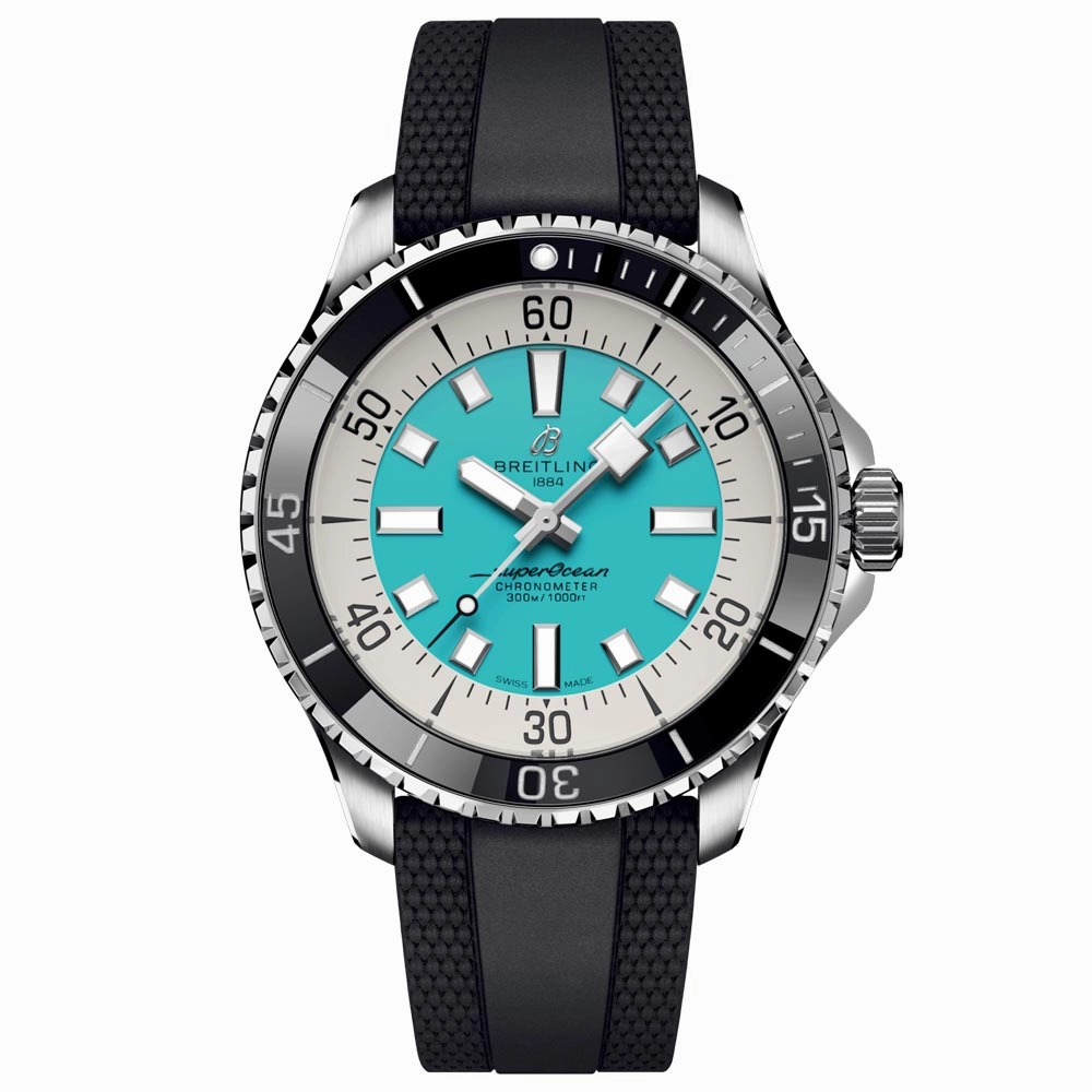 Breitling Superocean 44mm Turquoise Dial Automatic Gents Watch A17376211L2S1