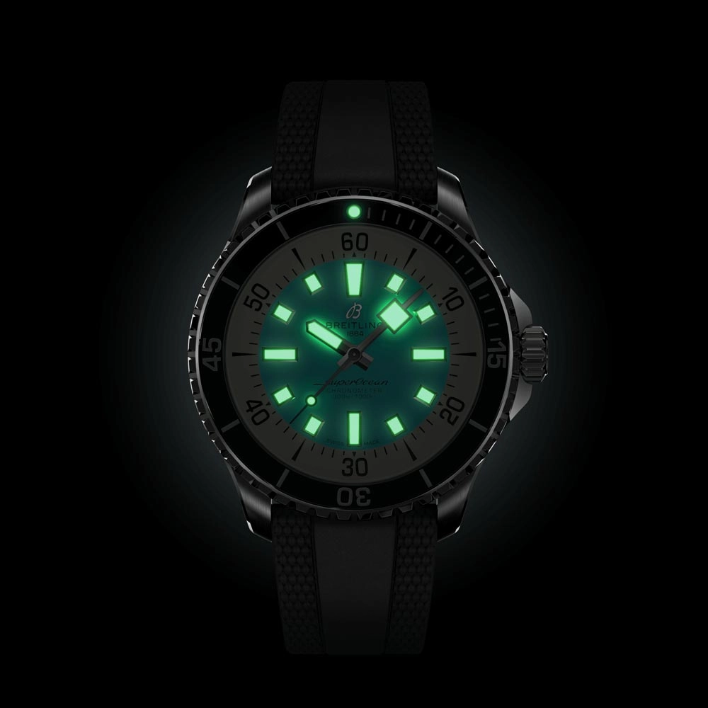 Breitling Superocean 44mm Turquoise Dial Automatic Gents Watch A17376211L2S1