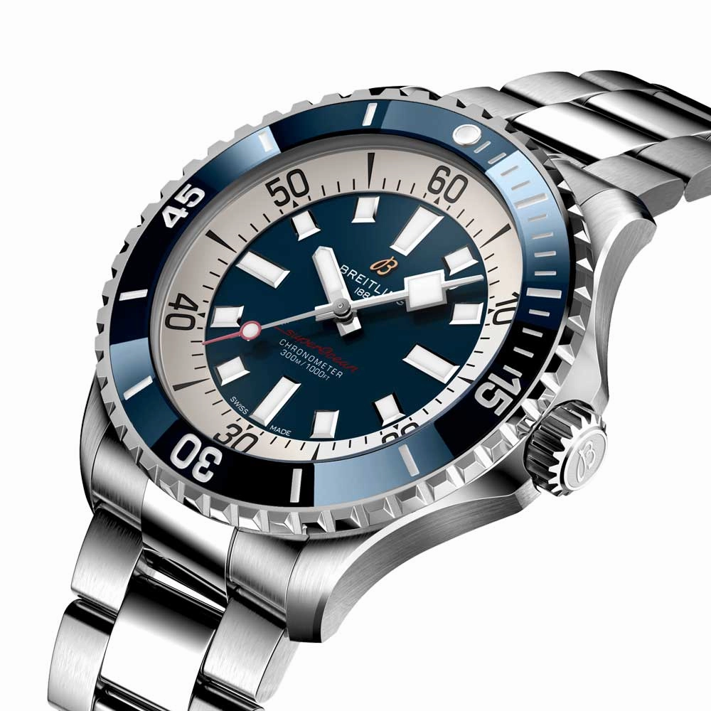 Breitling Superocean 46mm Blue Dial Automatic Gents Watch A17378E71C1A1