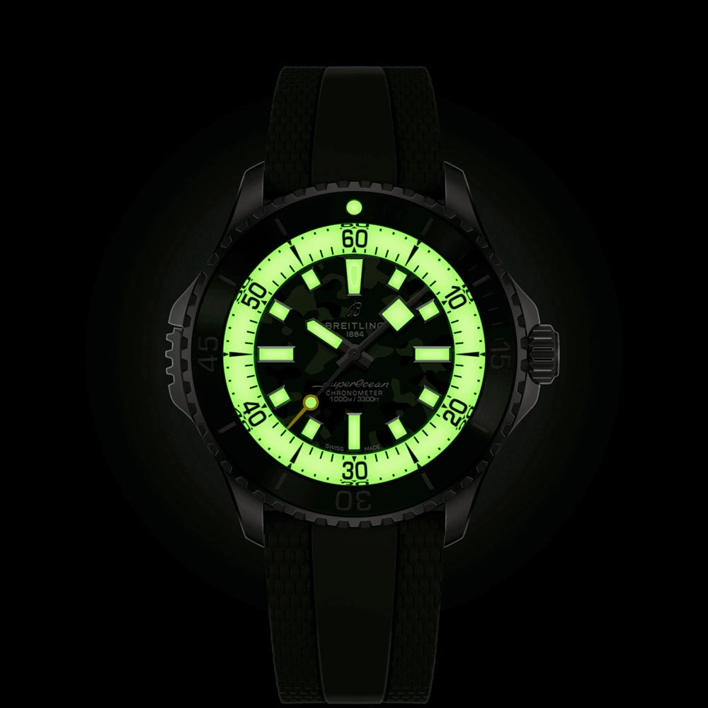Breitling Superocean 46mm Green Dial Titanium Automatic Gents Watch E10379D31L1S1