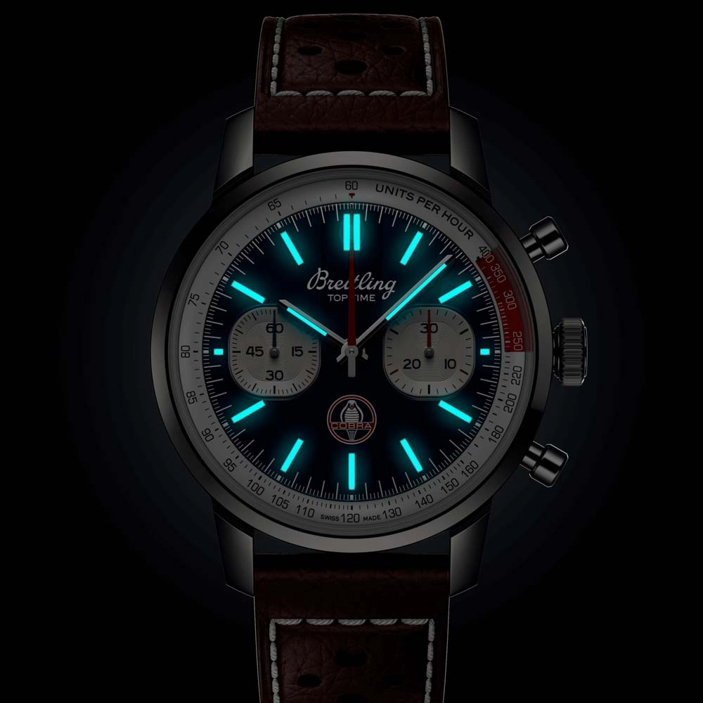 Breitling Top Time B01 Shelby Cobra 41mm Blue Dial Automatic Chronograph Gents Watch AB01763A1C1X1