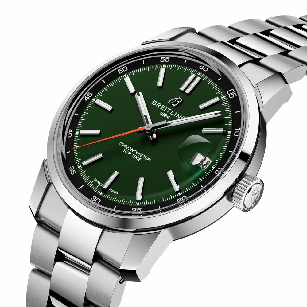 Breitling Top Time B31 Green Dial 38mm Automatic Watch AB3113171L1A1
