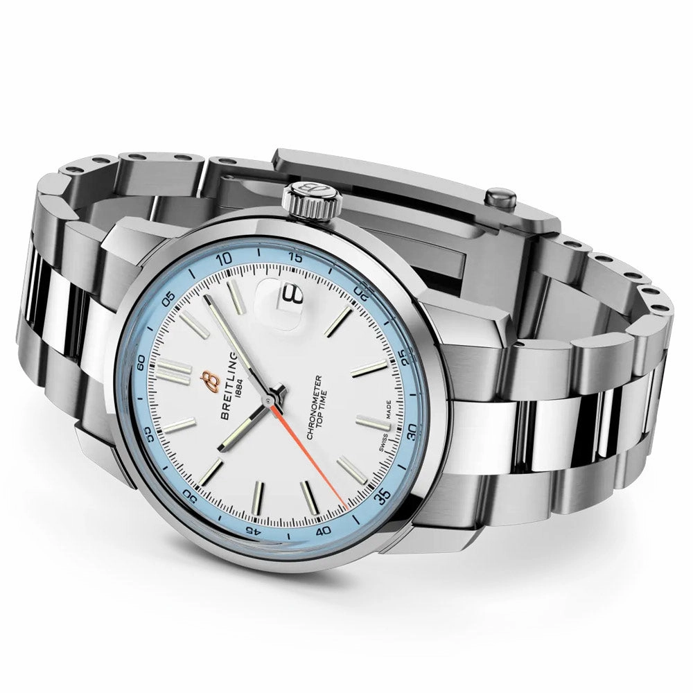 Breitling Top Time B31 White Dial 38mm Automatic Watch AB3113281A1A1