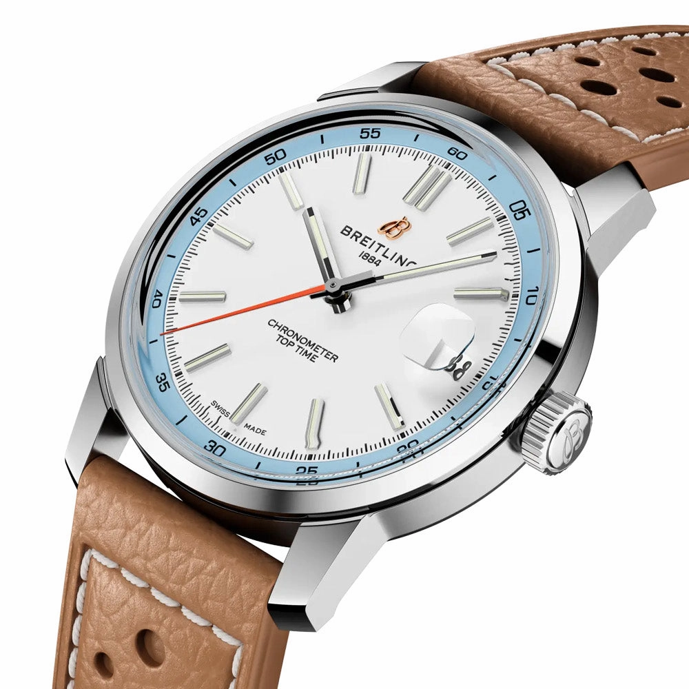 Breitling Top Time B31 White Dial 38mm Automatic Watch AB3113281A1X1