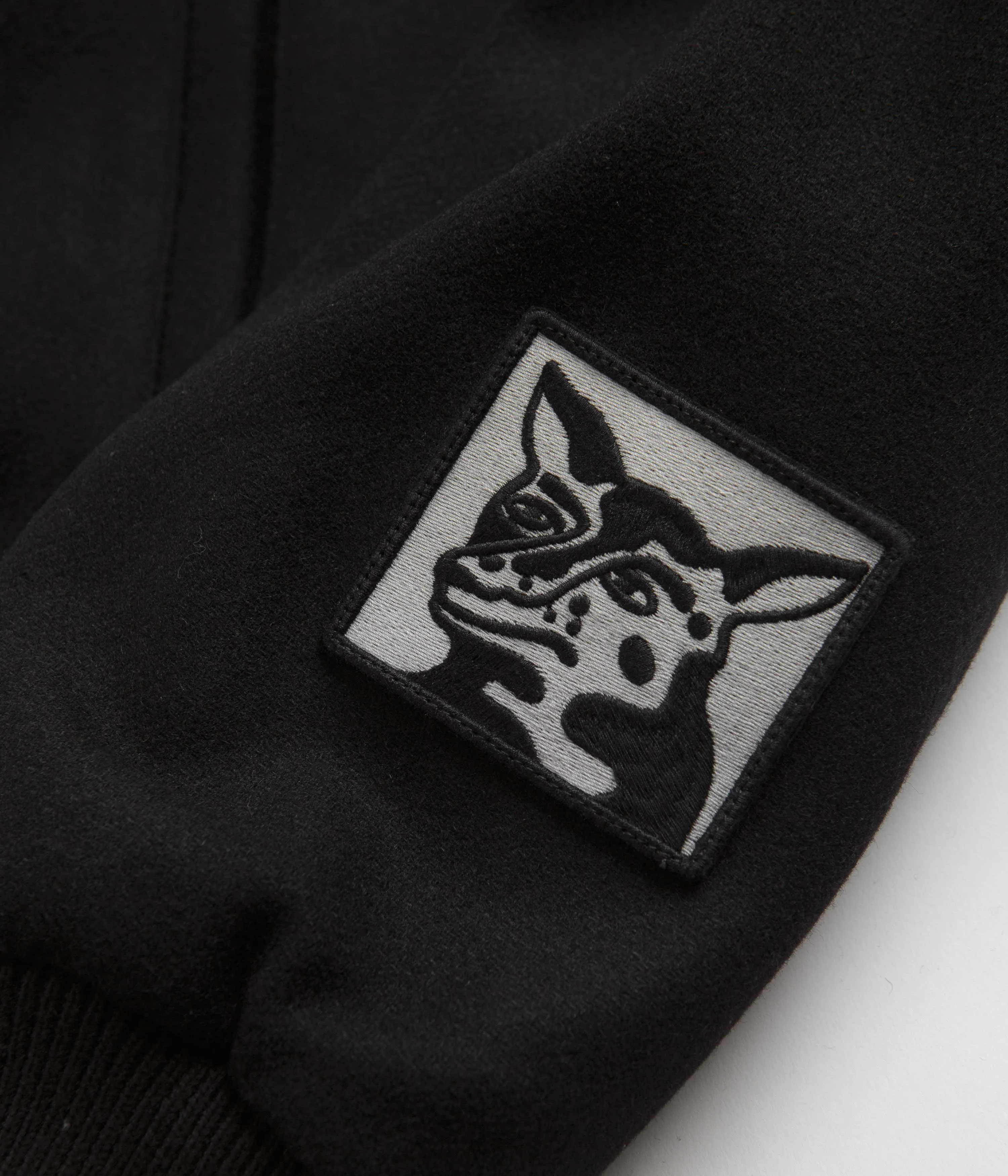 by Parra Dog Faced Varsity Jacket - Black Parra Clothing