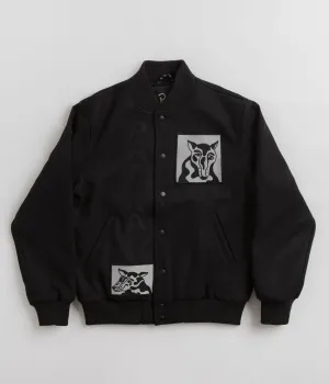 by Parra Dog Faced Varsity Jacket - Black Parra Clothing