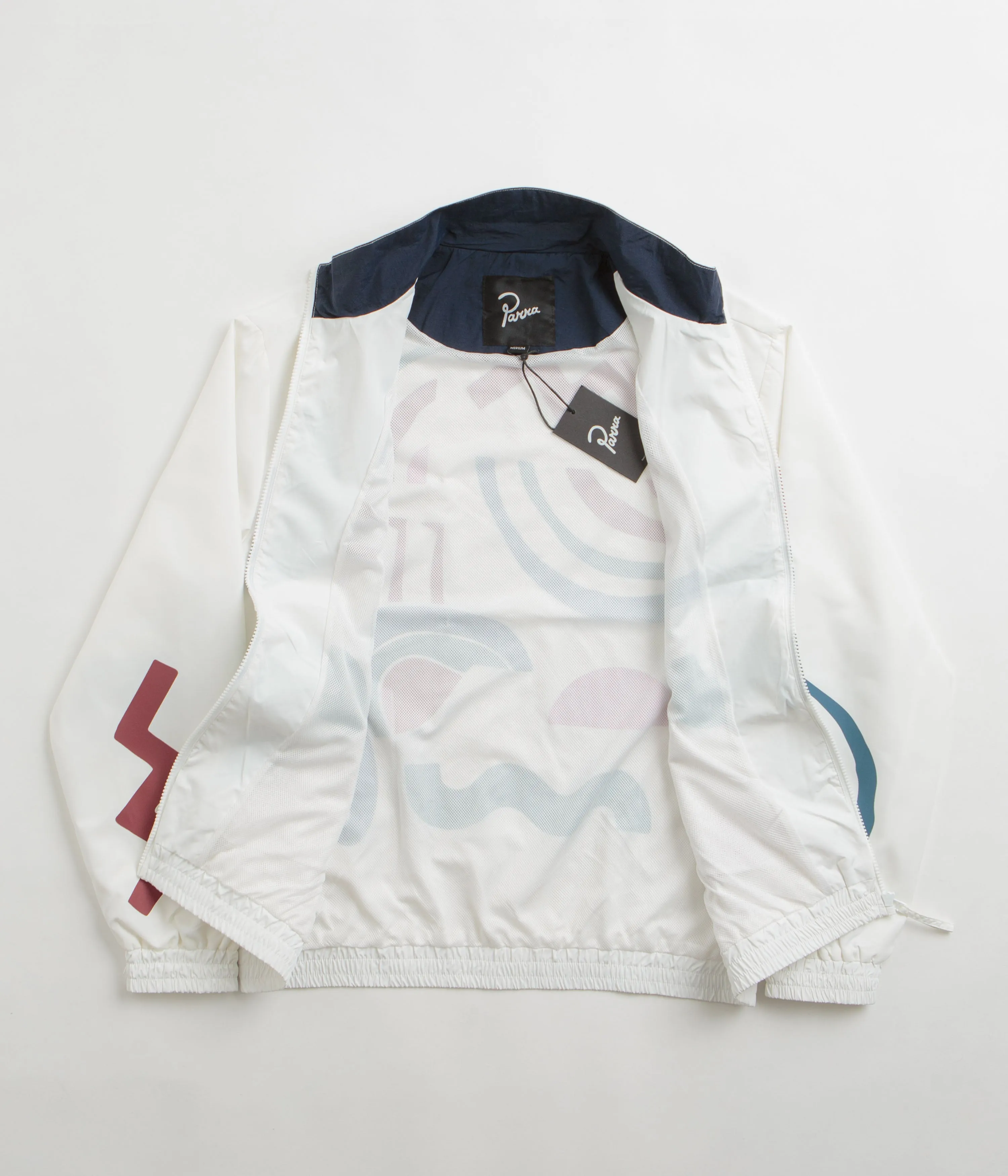 by Parra Tennis Maybe Track Jacket - White Parra Clothing