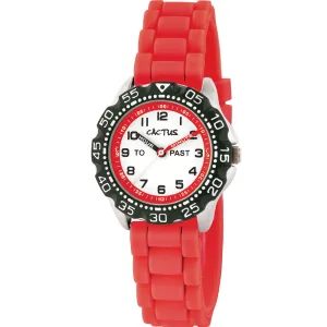 Cactus CAC148M07 Red Time Teacher Kids Watch 
