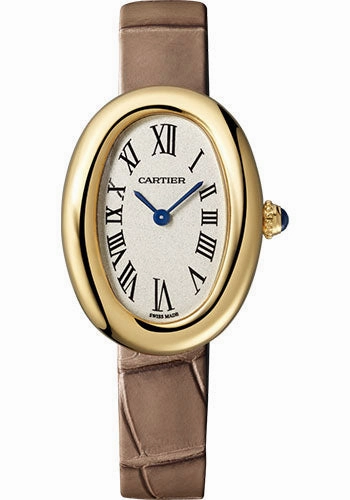 Cartier Baignoire 1920 Watch - 32 mm Yellow Gold Case - Taupe Strap - WGBA0007 