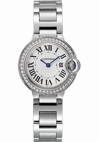 Cartier Ballon Bleu de Cartier Watch - 28 mm Steel Case - Diamond Bezel - W4BB0015 