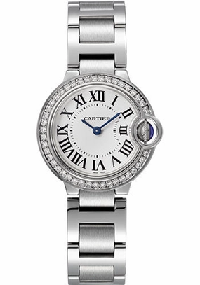 Cartier Ballon Bleu de Cartier Watch - 28 mm Steel Case - Diamond Bezel - W4BB0015 