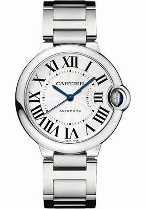 Cartier Ballon Bleu de Cartier Watch - 36 mm Steel Case - Silver Dial - Interchangeable Bracelet - WSBB0048 