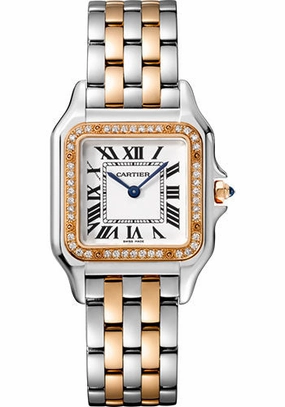 Cartier Panthre de Cartier Watch - 27 mm Steel And Pink Gold Case - Diamond Bezel - W3PN0007 