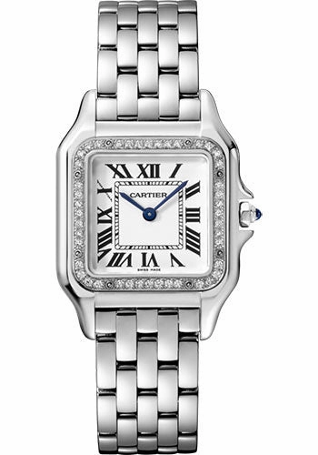 Cartier Panthre de Cartier Watch - 27 mm Steel Case - Diamond Bezel - W4PN0008 
