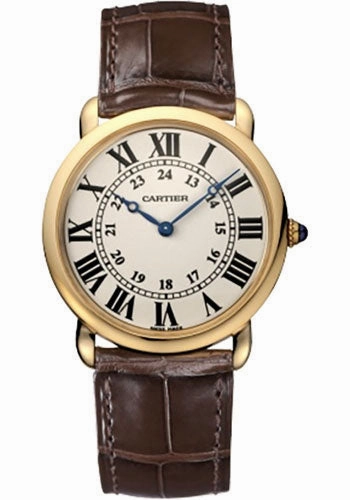 Cartier Ronde Louis Cartier Watch - Large Pink Gold Case - Alligator Strap - W6800251 