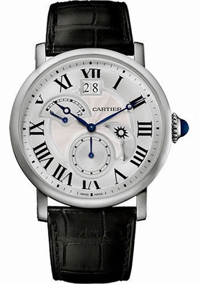Cartier Rotonde De Cartier Large Date Second Time-Zone Watch - 42 mm Steel Case - W1556368 