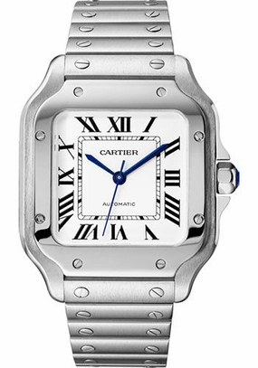 Cartier Santos de Cartier Watch - 35.1 mm Steel Case - Silvered Dial - WSSA0029 
