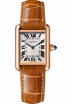Cartier Tank Louis Cartier Watch - 29.55 mm Pink Gold Case - Brown Alligator Strap - WGTA0010 