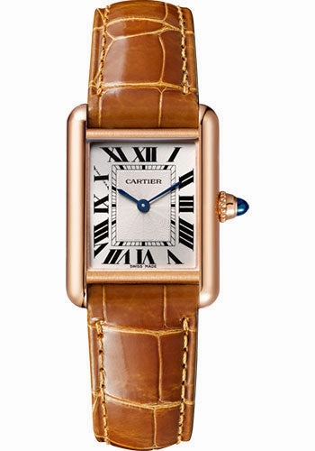 Cartier Tank Louis Cartier Watch - 29.55 mm Pink Gold Case - Brown Alligator Strap - WGTA0010 