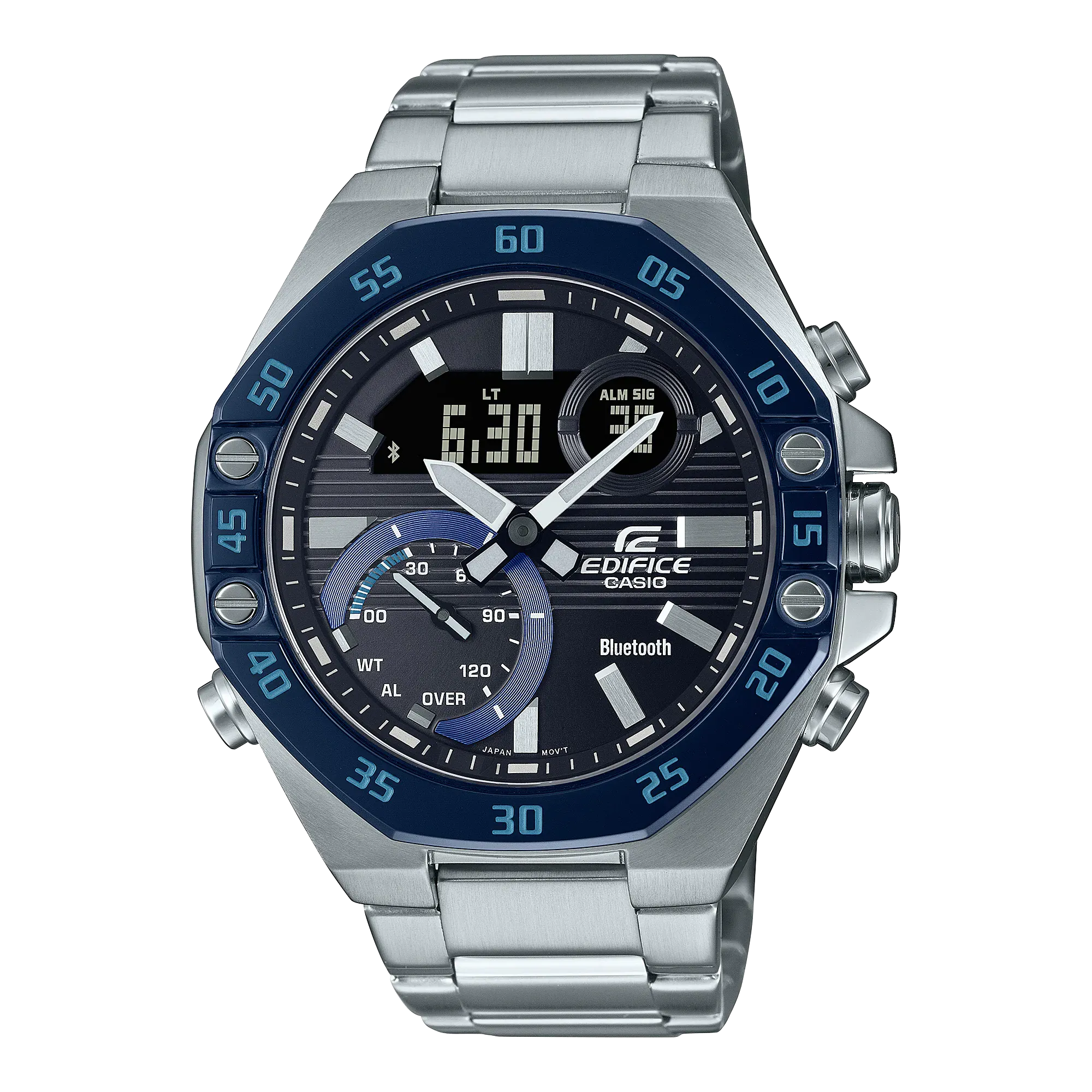 Casio Edifice Silver Stainless Steel Watch ECB10DB-1B 