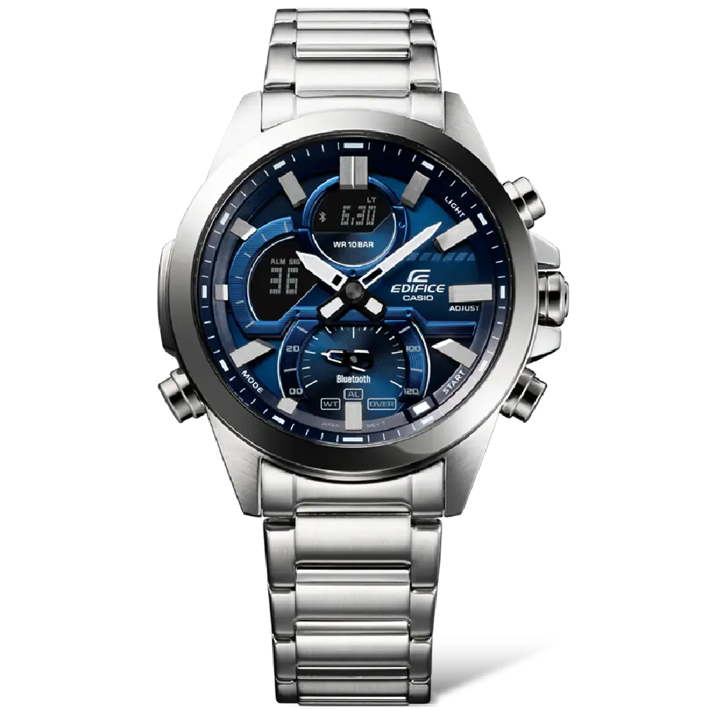 Casio Edifice Smartphone Link Model Blue Dual Dial Watch ECB30D-2A 