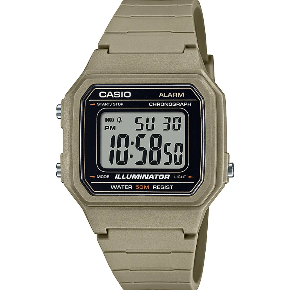 Casio W217H-5A Utility Green Digital Watch 
