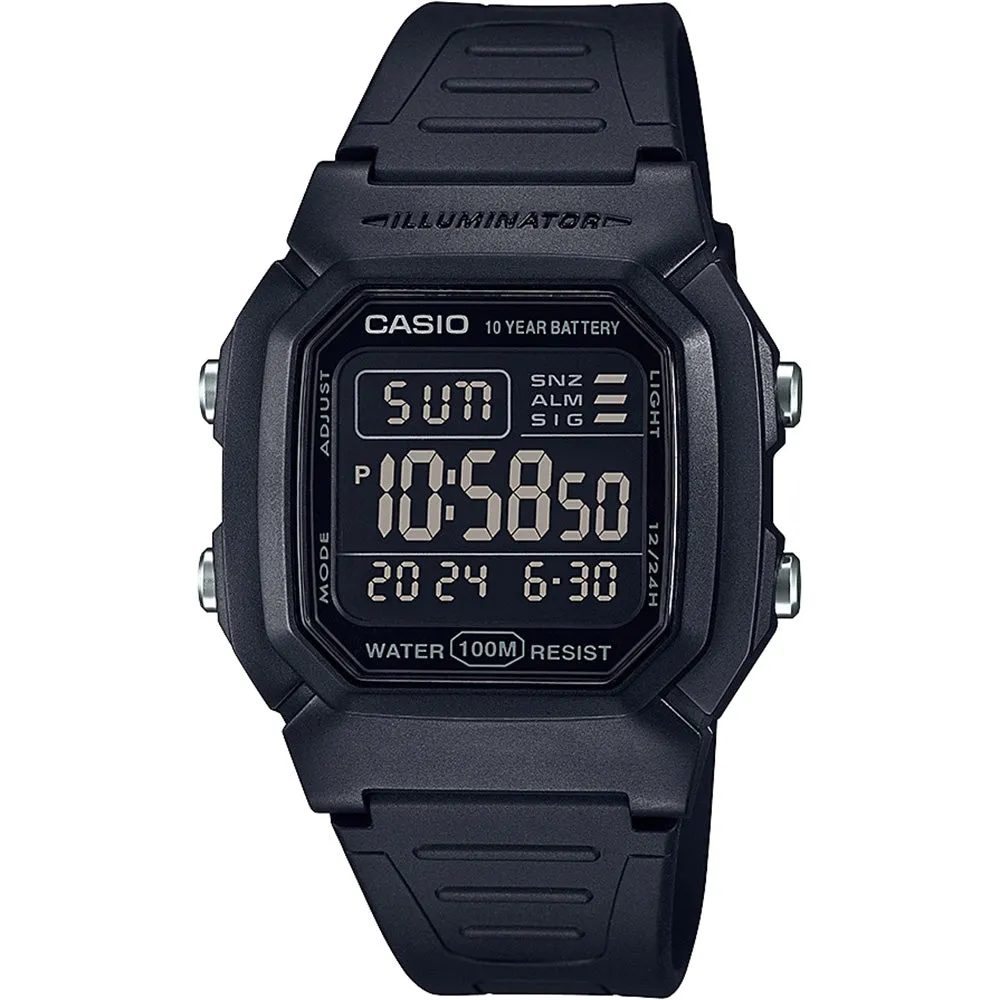 Casio W800H-1B Utility Black Digital Watch 