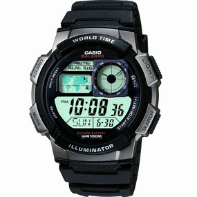 Casio AE1000W-1B World Time Watch 